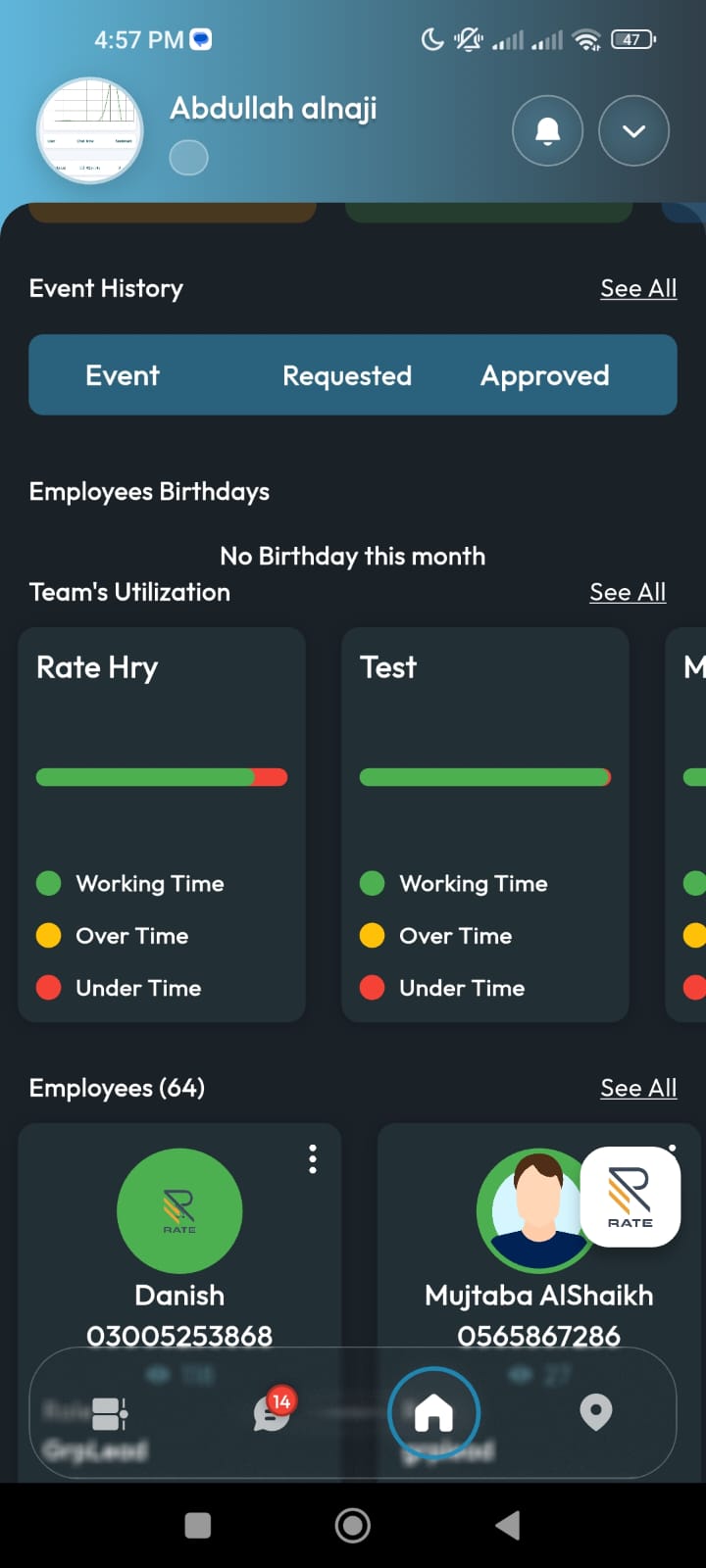 RateOp mobile app screen 4